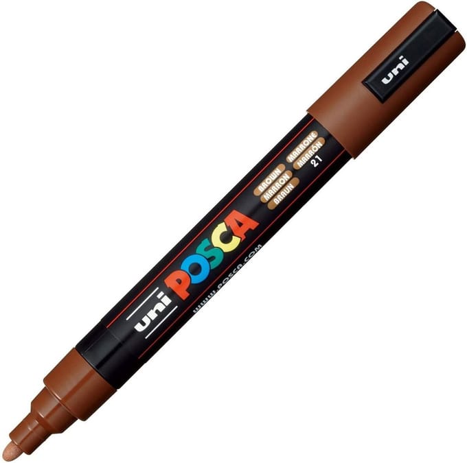 Posca - Verfstift PC5M M bruin | 6 stuks