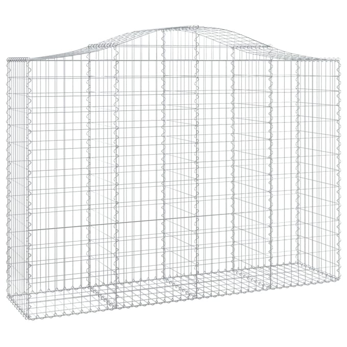 vidaXL - Schanskorf - gewelfd - 200x50x140/160 - cm - gegalvaniseerd - ijzer