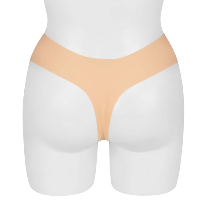Bye Bra Onzichtbare String, naadloos ondergoed dames, string, seamless string, seamless ondergoed dames 2 Pack - Beige/Zwart, M