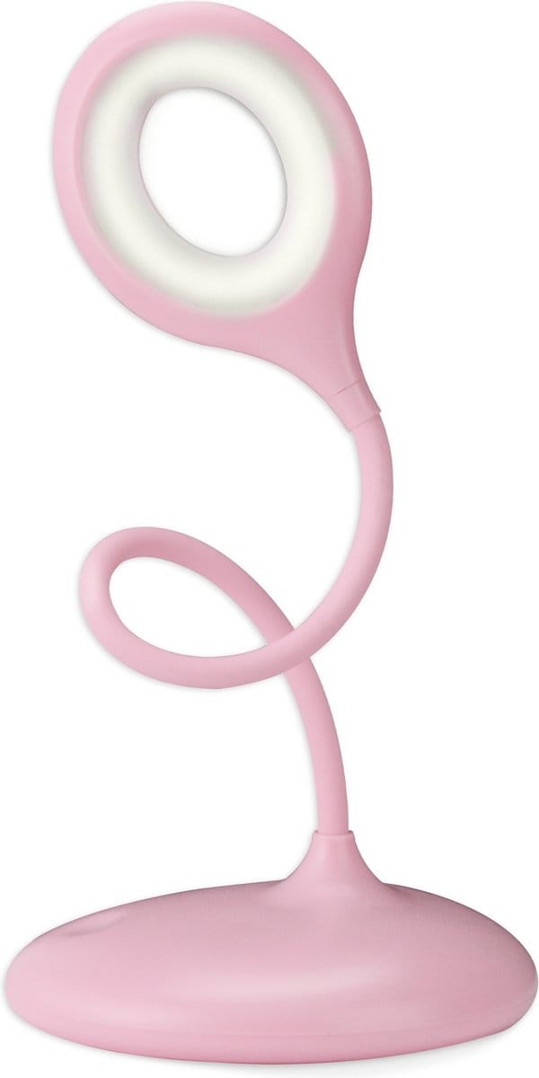 Qware Office - Flexible Desk Light - Led lamp - Toronto 39 cm - Bureaulamp - Roze - Dimbaar