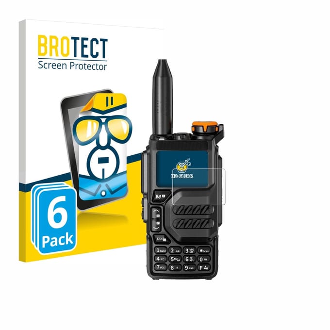 BROTECT - Screenprotector voor Quansheng UV-K5 - Folie Beschermfolie transparant 6 Stuks