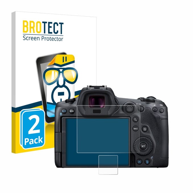 BROTECT - Screenprotector voor Canon EOS R5 - Folie Beschermfolie transparant 2 Stuks