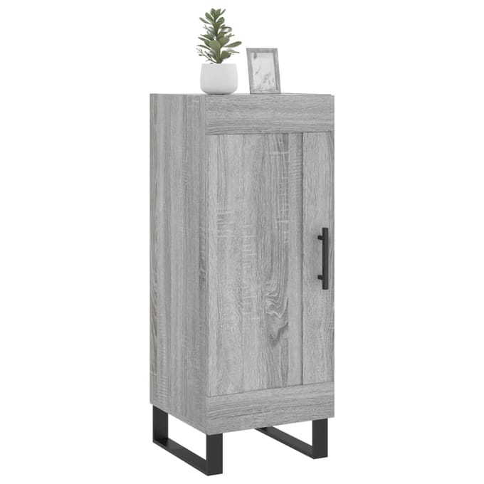 vidaXL - Dressoir - 34,5x34x90 - cm - bewerkt - hout - grijs - sonoma - eikenkleurig
