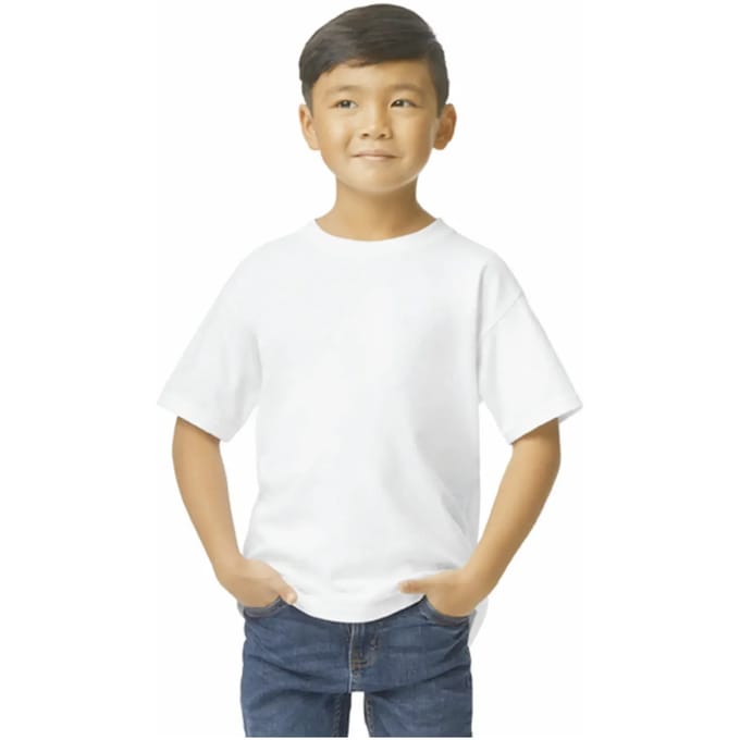 Gildan Kinder-T-shirt Softstyle Midweight GI65000B - White - 5/6 years (S)