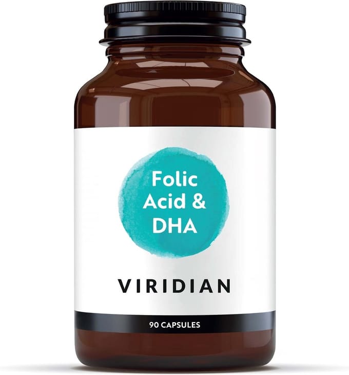 Viridian Folic Acid Dha - 90 Capsules