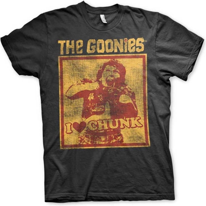 The Goonies Heren Tshirt -S- I Love Chunk Zwart