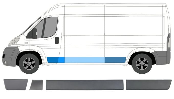 Sierlijsten set voor Citroen Jumper 2006-2018 / Links