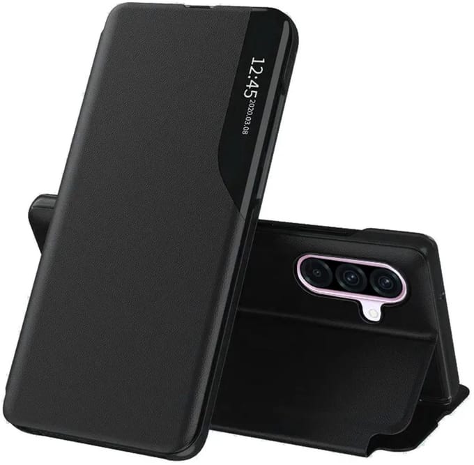 Hoesje geschikt voor Samsung Galaxy A56 - Techsuit eFold Book Case - Zwart