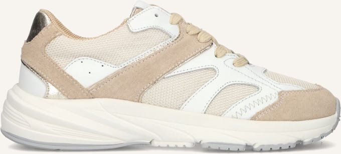 Hip H1815 Sneakers Meisjes - Leren Sneaker - Beige - Maat 37