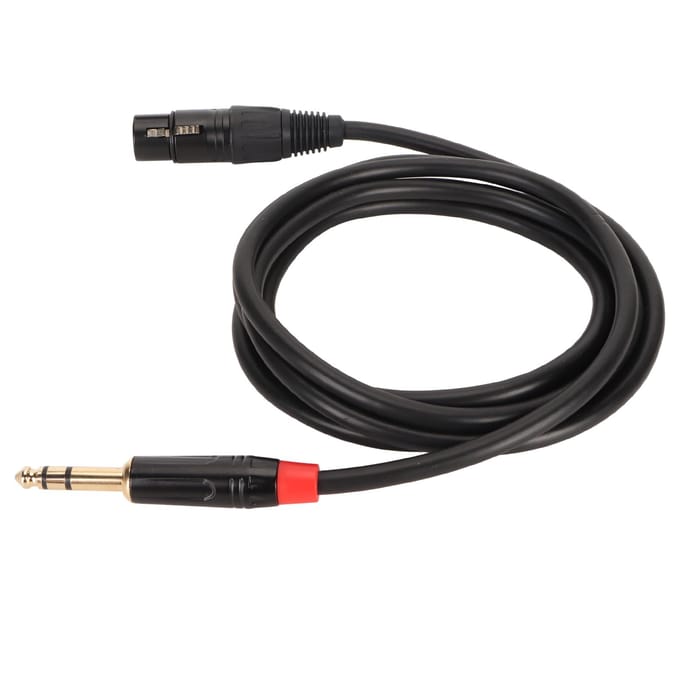 Microfoonkabel 2m Lang XLR Female naar 14 Inch TRS Gebalanceerd Signaal Interconnect Kabel