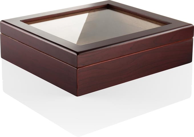 Humidor met glazen deksel
