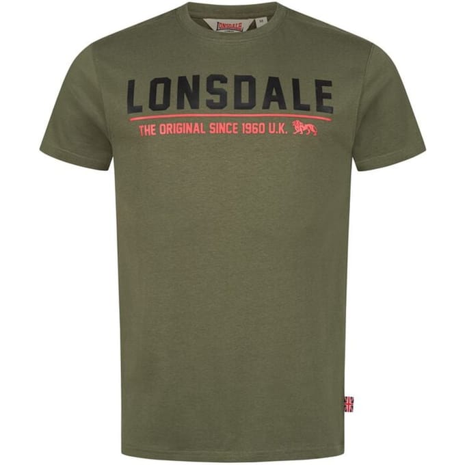 Lonsdale London T-shirt - CRANTOCK - XL - voor Mannen - olijf