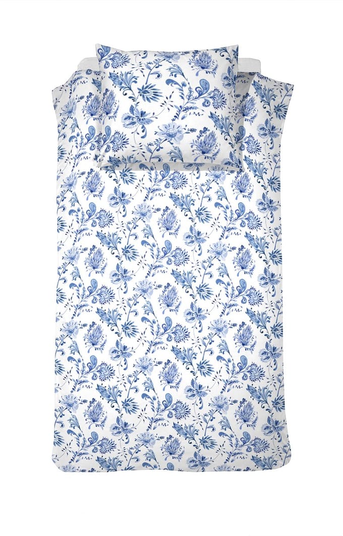 Cinderella - Glorie - Dekbedovertrek - Katoen - 140x200/220 cm + 1 kussensloop 60x70 - Blauw