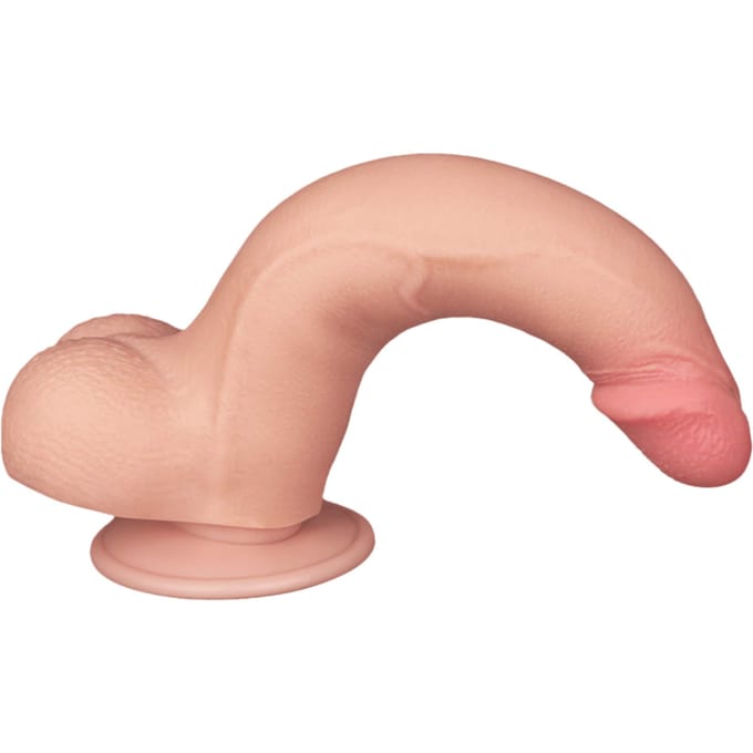 LoveToy - Dildo - Schuifhuid Dildo - Lengte 20 cm - Diameter 4 cm - Lichte Beige - TPE