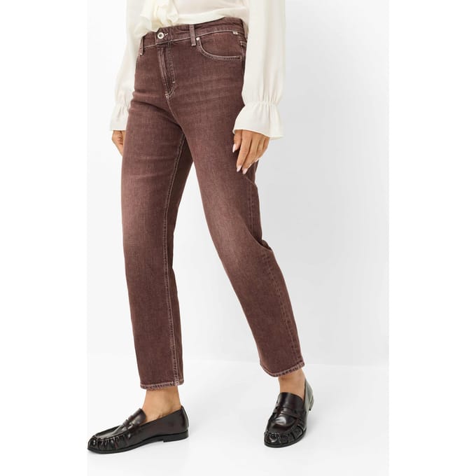 Brax Dames Jeans  Style MADISON S BLACKBERRY VIOLET, denim donkerpaars, maat 48