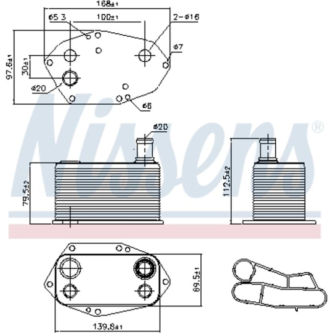 Olie radiator, motorolie NISSENS 90786