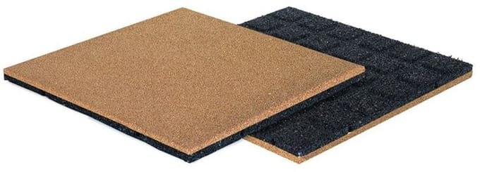 Rubber tegel 50 x 50 cm - 45 mm dik - UV-bestendig - Beige