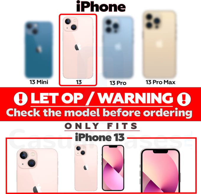 Høyde - Geschikt voor iPhone 13 - Telefoonhoes met koord - Transparant