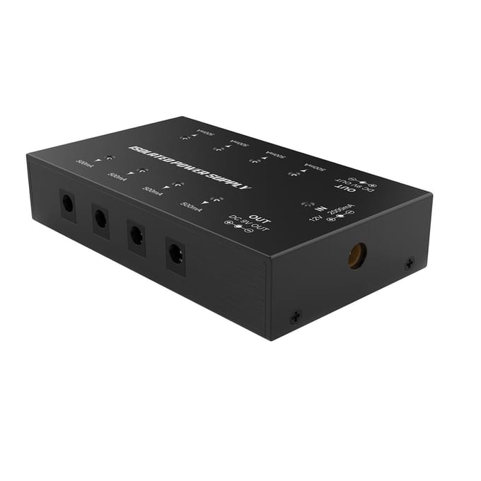 Alimentation compacte pour effets de guitare, 8 sorties CC isolées pour effets de guitare 9 V/18 V US Plug noir