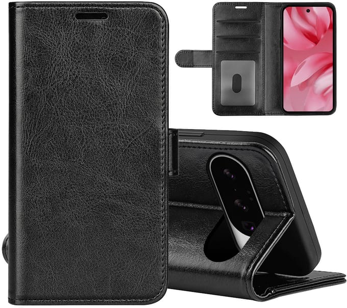 MobyDefend Hoesje - Geschikt voor Google Pixel 10 / Google Pixel 10 Pro - Wallet Book Case (Sluiting Achterkant) - Zwart