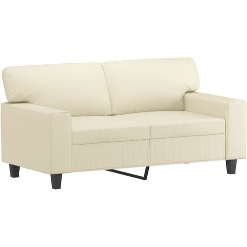 vidaXL - 3-delige - Loungeset - kunstleer - crèmekleurig
