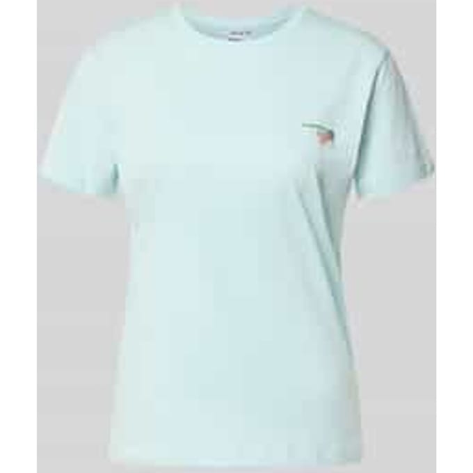 T-shirt met motiefstitching