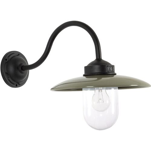 KS Verlichting wandlamp - Solingen - E27 - Aluminium - Zwart - Taupe