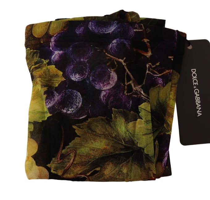 Dolce & Gabbana Dames Zwarte Druivenprint Panty's