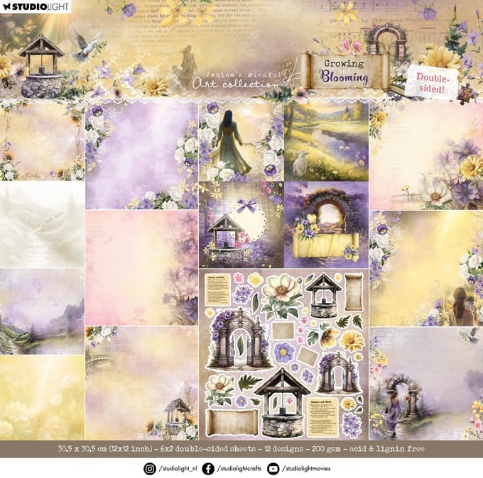 Design paper pad scrapbooking - JMA Growing & blooming nr. 321