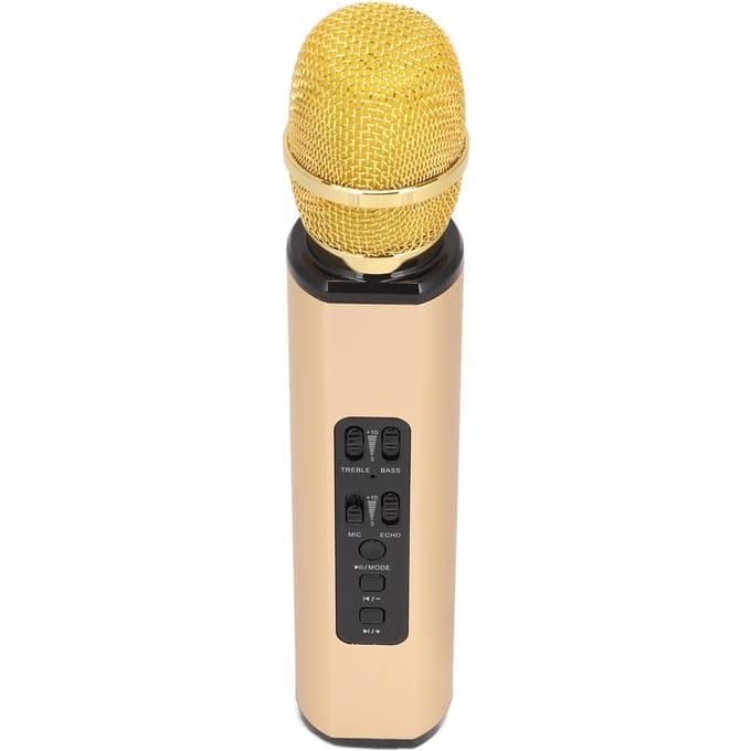 K6 Draadloze Bluetooth-microfoon Draagbare handheld microfoon luidsprekermachine voor pc goud