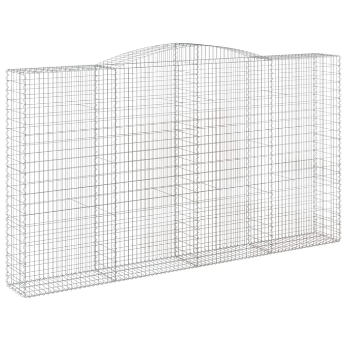 vidaXL - Schanskorf - gewelfd - 400x50x220/240 - cm - gegalvaniseerd - ijzer