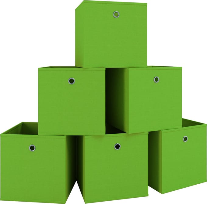 Set van 6 vouwdozen vouwdoos stoffen doos vouwdozen plank doos opbergdozen