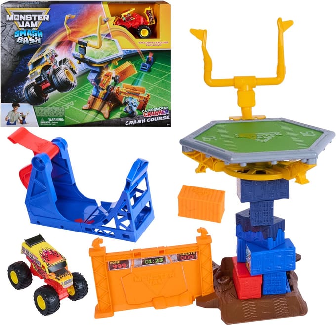 Spinmaster Monster Jam - 1:64 - Smash & Bash – Crash Course Playset Voertuigen