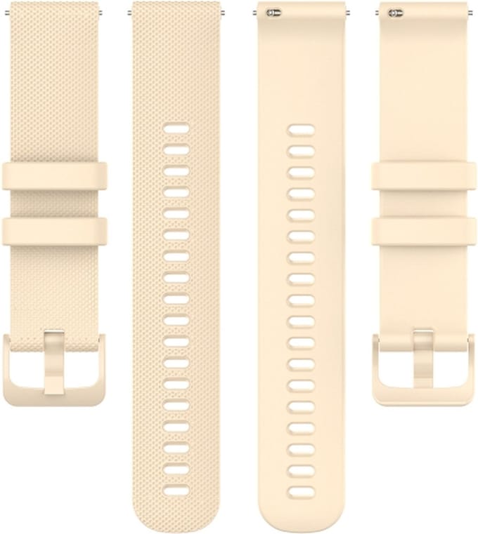 Siliconen bandje - geschikt voor Garmin Vivoactive 4 / Venu 2 / Venu 3 / Forerunner 255 / 265 - beige