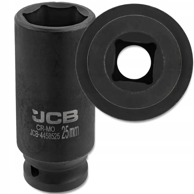 JCB - Dopsleutelset - 25mm - Diepe 6-kant - 1/2" Aandrijving