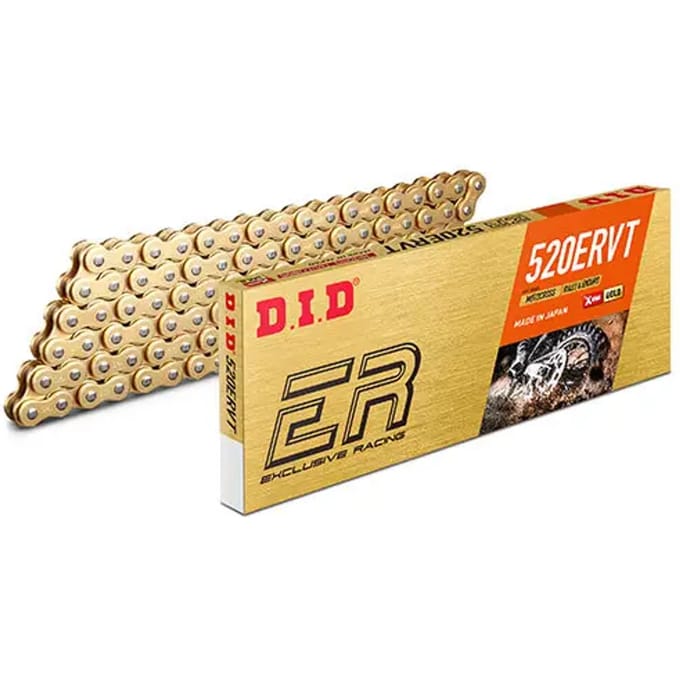 Motorfiets rolketting D.I.D 520Ervt(G&G) X 114 Mail. Fj