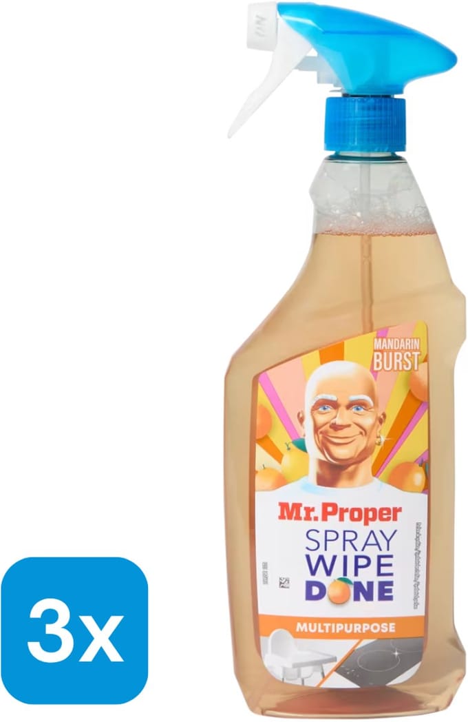 3x Mr. Proper allesreinigerspray Manderijn 500 ml