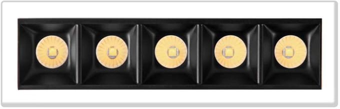 Tram 5 4733 Inbouwspot 5 voudig rand wit 10W 2700 t/m 6000K - Smart - traploos instelbaar via Tuya App