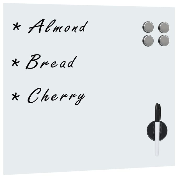 vidaXL - Magneetbord - voor - aan - de - wand - 60x60 - cm - glas
