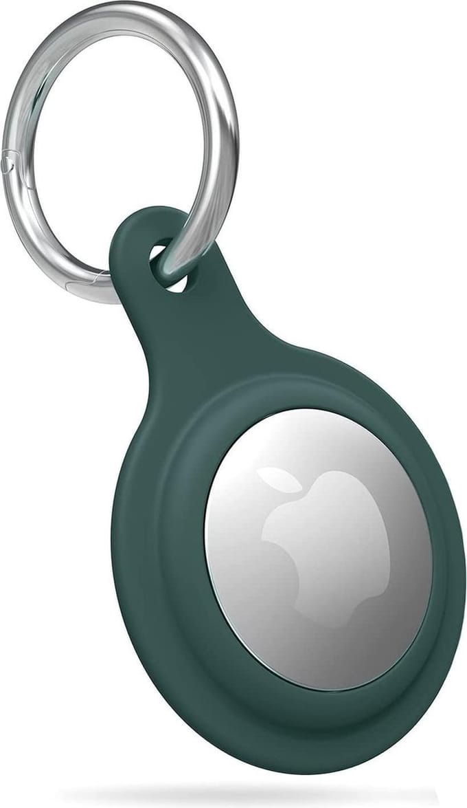 Geschikt voor YPCd® Apple Airtag Siliconen Sleutelhanger - Groen