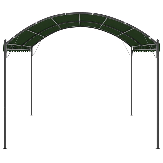 vidaXL - Prieel - 4 - x - 3 - x - 2,6 - m - Groen - Polyester - en - Staal