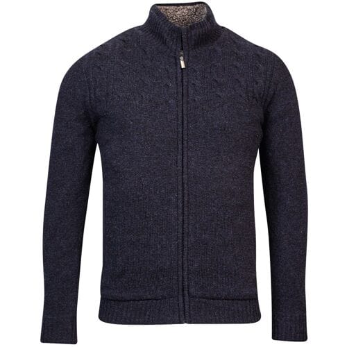 Baileys Vest Cardigan Zip Single Knit Top Cable Knit Navy / male