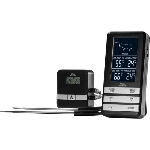 GRILLMEISTER Draadloze BBQ-thermometer met 2 sensoren (Draadloos)