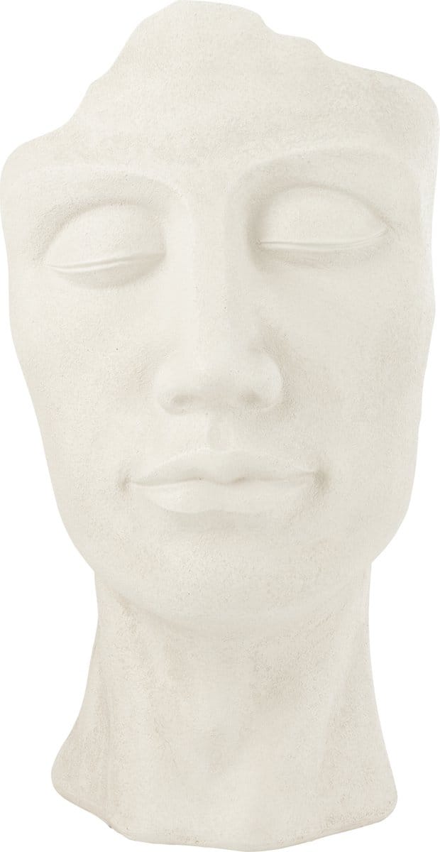 J-Line bloempot David - keramiek - wit - large - Ø 36 cm