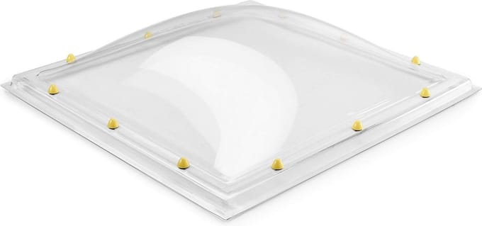 Skylux acrylaat lichtkoepel 3-wandig - helder 1100 x 1100 mm