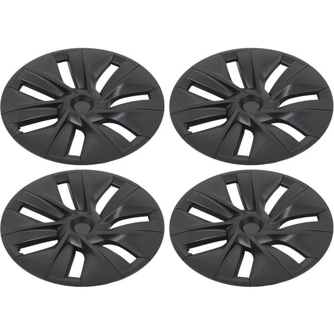 4 stuks 19 inch Wielnaafdop Mat Zwart Krasbestendig Stijlvol Cool Vervanging voor Tesla Model Y 2020 tot 2023 gray