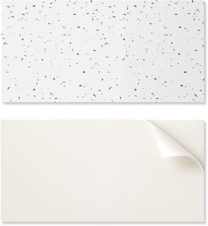 Zelfklevend vinyl paneel voor hal, 100x50 cm, abstract patroon met stippen.