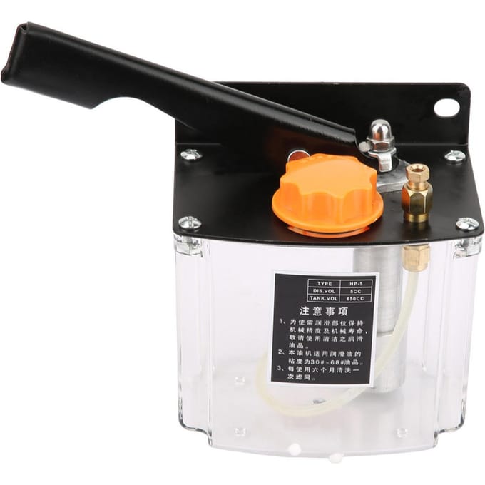 HP 5L Handmatige Smeerpomp Linkshandig Bedienbare Smeerpomp 650CC voor CNC Werkplaatsmachine black
