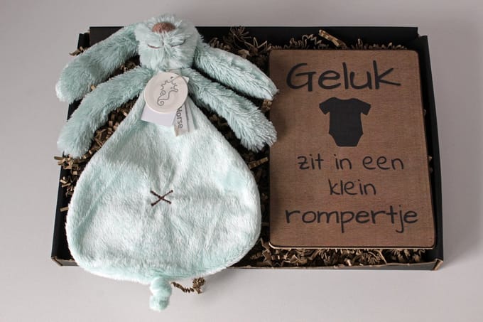 Brievenbus cadeau Rabbit Richie Lagoon - cadeau baby - kraamcadeau