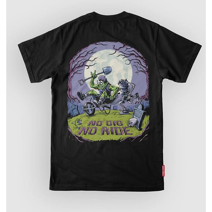 Loose Riders No Dig Graveyard Tech Tee zwart